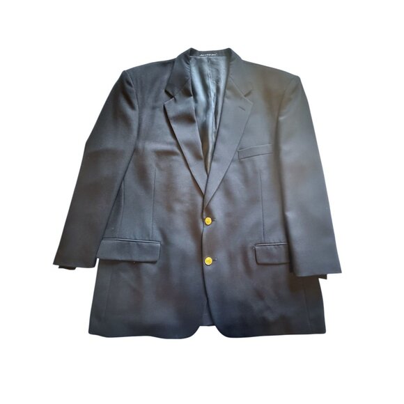 Vintage Wimbledon Of England Mens Navy Blazer 46R Wool Blend Suit Jacket Classic - Picture 7 of 11